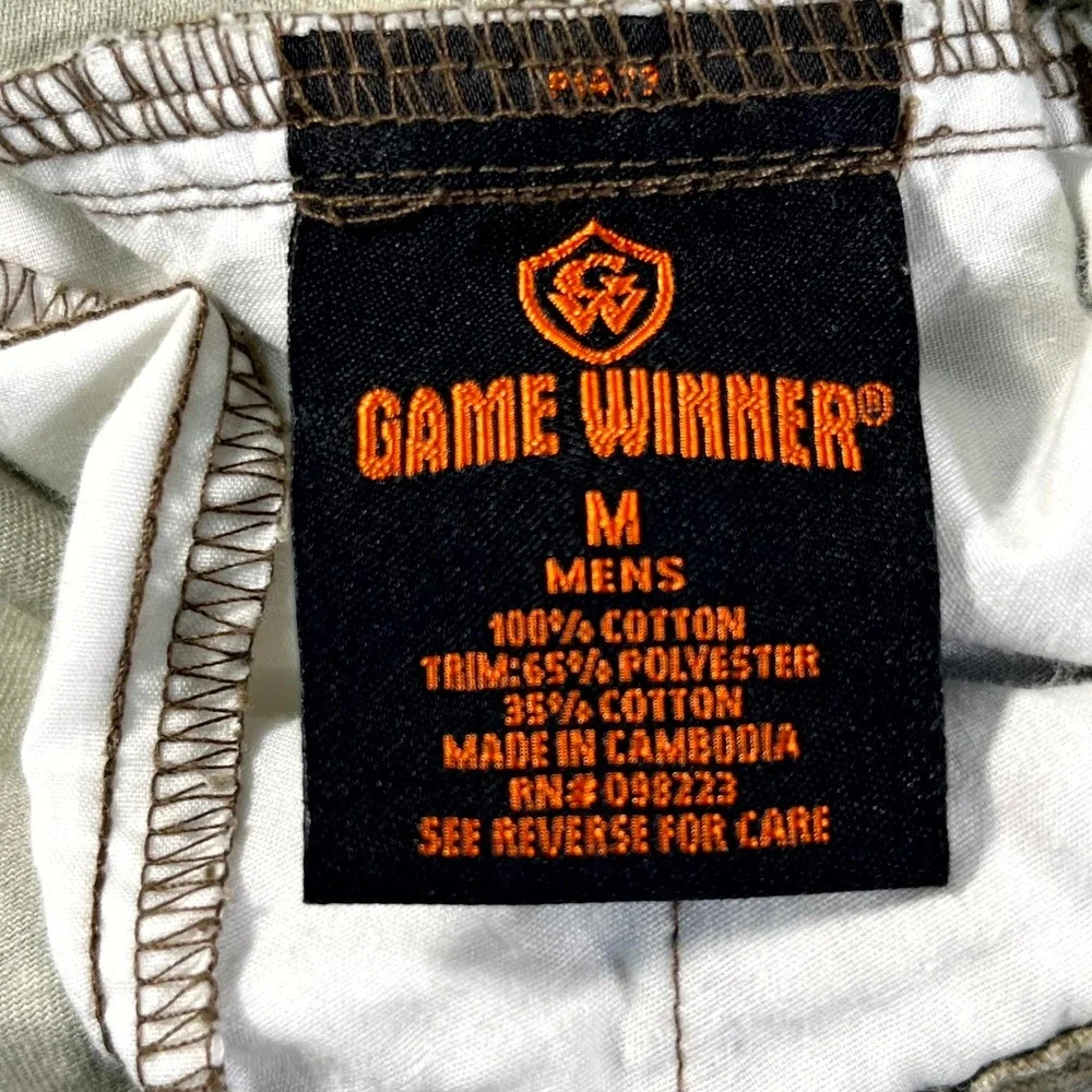 Game Winner Cargo Pants Mens Medium Green Realtree Cotton Hunting Outdoor Casual